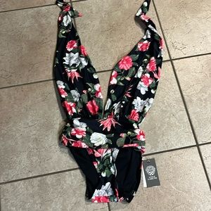 Brand new one piece plunge bathing suit g suit